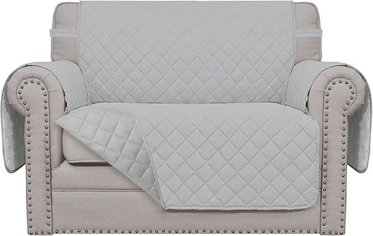 Easy-Going Oversized Chair Sofa Slipcover Reversible Sofa Cover Water Resistant Couch Cover Furniture Protector Cover with Elastic Straps for Pets Dog (Oversized Chair, Light Gray/Light Gray)