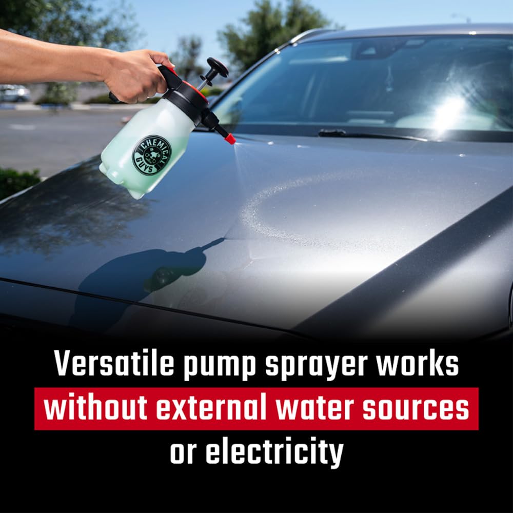 Chemical Guys Mr. Sprayer Full Function Pressure Atomizer and Pump Sprayer, Professional 50 oz Spray Bottle for Cleaning & Washing, for Home, Garden, Car Detailing, Easy Pump Action and Adjustable