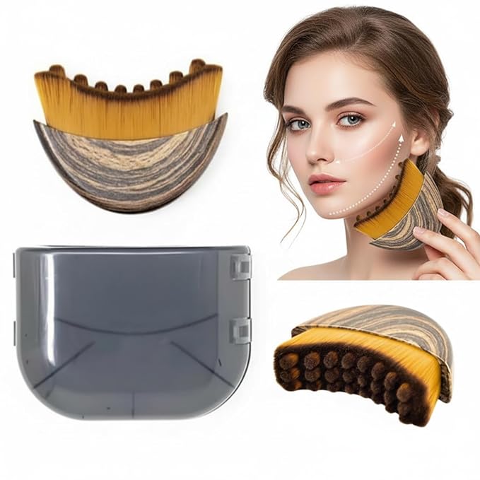 Lymphatic Contour Face Brush Improves Skin Glow for Sculpting Anti-Puffiness, Detox & Lift(1 Pcs Lymphatic Drainage Brush)