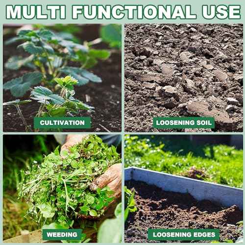 Triangle Garden Hoe, Carbon Steel Push-Pull Weeding Tool, Equipped with 57.5" Stainless Steel Long Handle ? A Long-Handle Weeder for Digging, Weeding, Hoeing and Loosening Soil