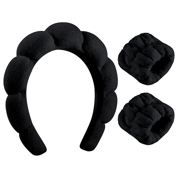 WSICSE Spa Headband for Washing Face, Skincare Headbands Puffy Padded Keep Hair Dry Valentines Day Gifts for Wife
