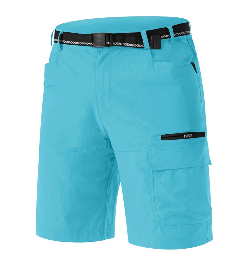 TACVASEN Shorts for Men Hiking Outdoor Shorts Quick Dry Casual Breathable Fishing Golf Dress Cargo Summer Shorts Ice Blue 40