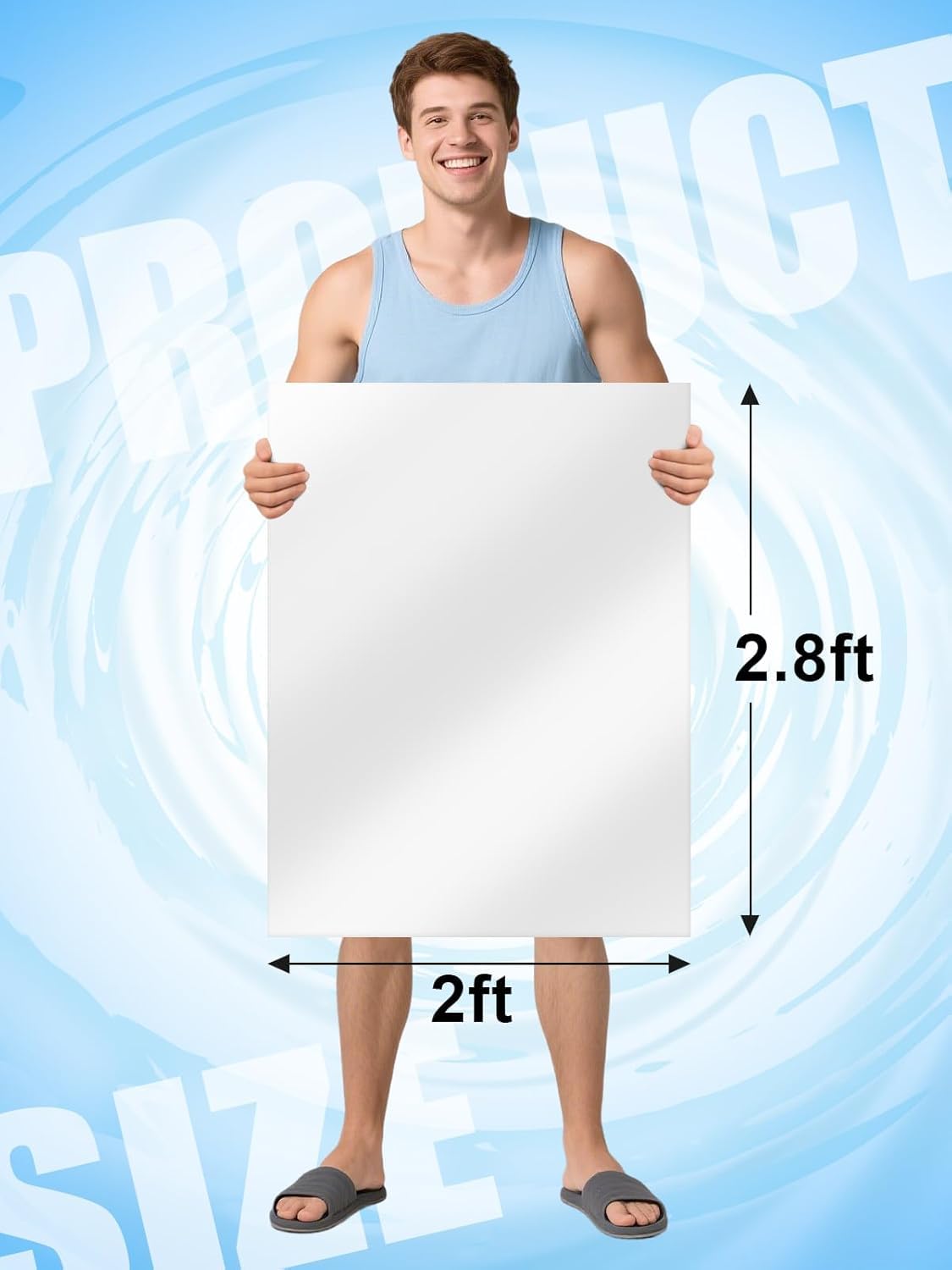 Aulock 2.8ft x 2ft Large Clear Pool Liner Repair Patch - Self-Adhesive Vinyl Patch Kit for In-Ground or Above Ground Pools Inflatable Swimming Pools, Clear