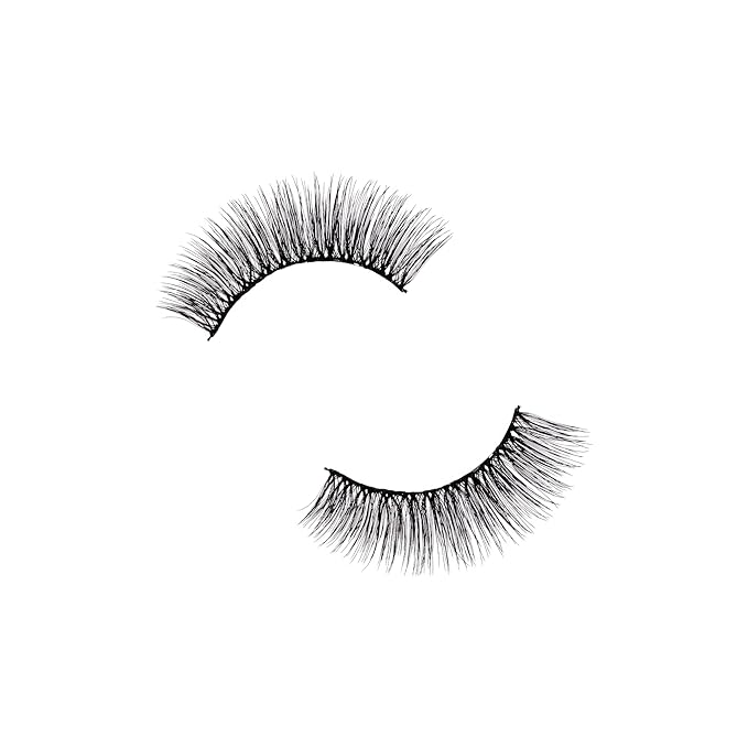 KISS Looks So Natural False Eyelashes Multipack, Lightweight & Comfortable, Tapered End Technology, Reusable, Cruelty-Free, Contact Lens Friendly, Style 'Flirty', 5 Pairs Fake Eyelashes Black