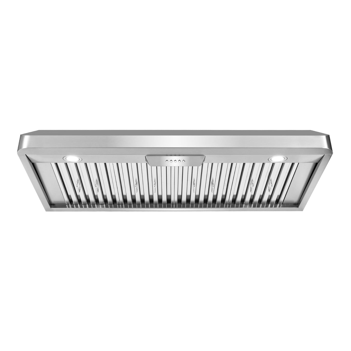 COSMO COS-QB48 48 in. Haven Collection 500 CFM Ducted Under Cabinet Range Hood, Button Control, LED Lights, Stainless Steel