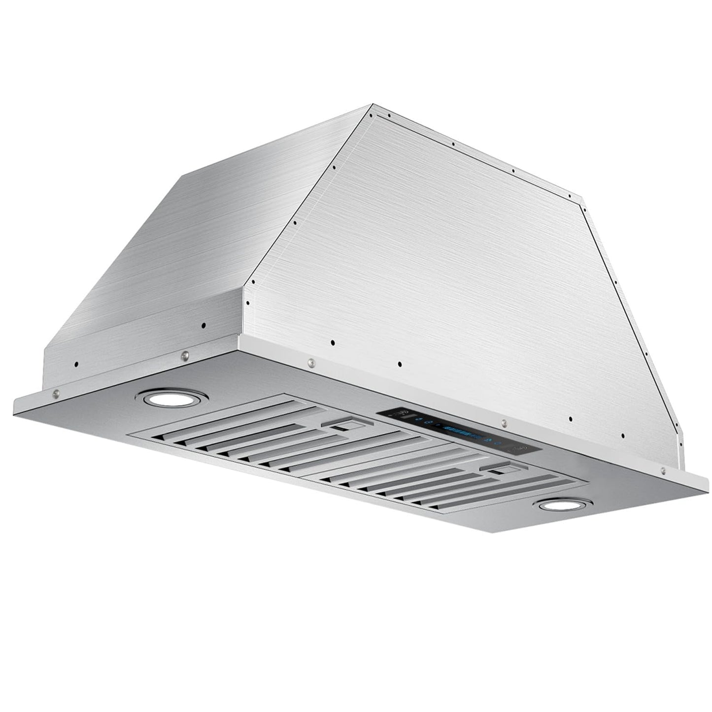 JOCO 30 Inch Range Hood Insert, 900 CFM Stainless Steel Built-In Kitchen Vent Hood, Convertible for Ducted or Ductless Installation, 4-Speed Gesture/Touch/Remote Control, Model B01-30G