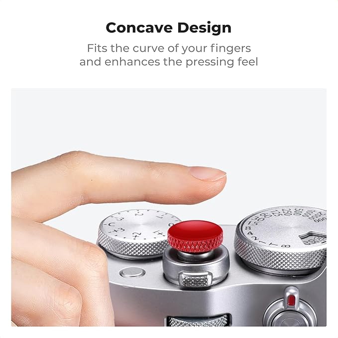 K&F CONCEPT Camera Shutter Button 3 PCS Red Quick Release Button Compatible with Fuji X-T5 X-T4 X-T30 X100VI X100V X-E4, Sony RX1RIII RX10VI RX10III RX100VII, Lei ca Q3 M10 M11, Compatible with Ni kon DF F3