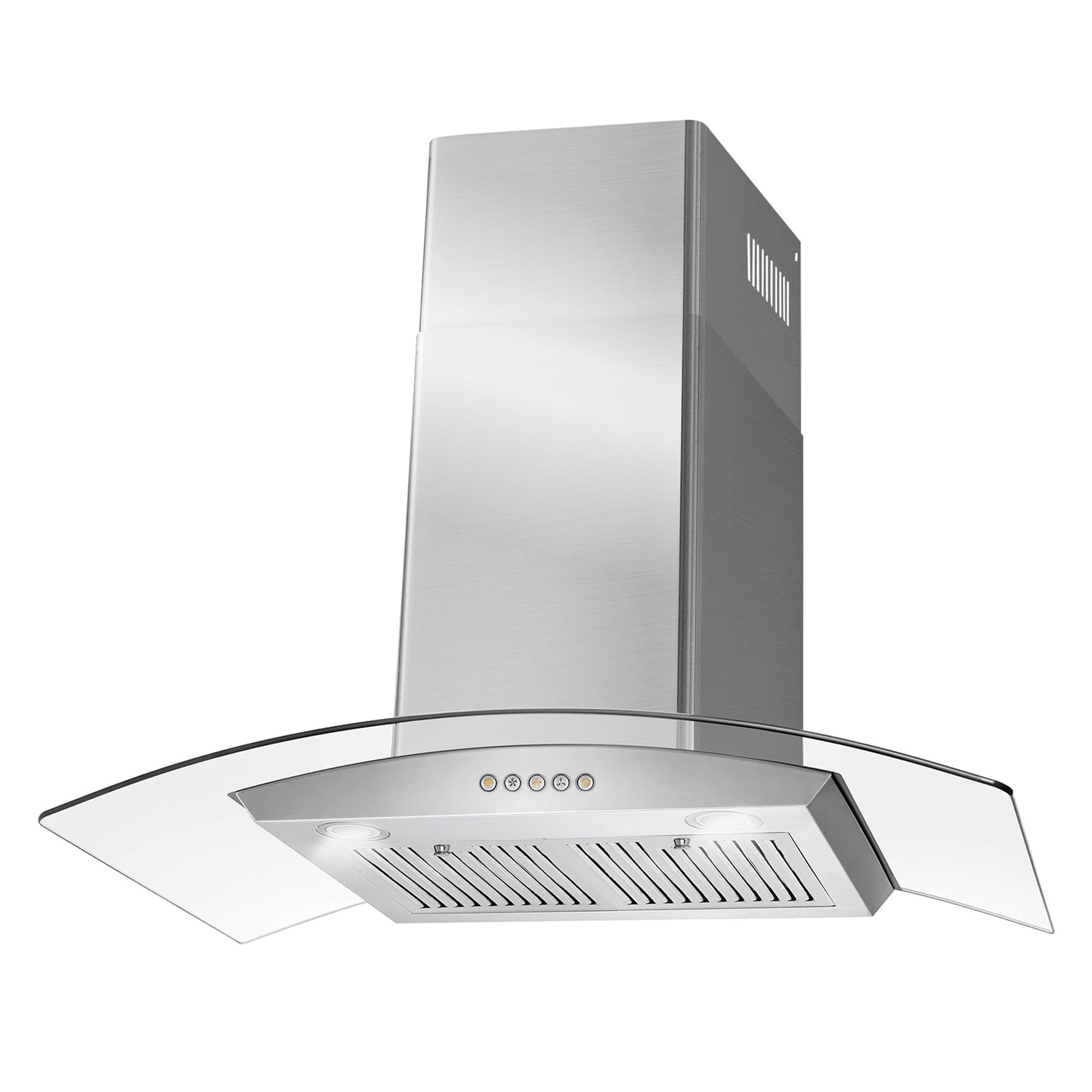 COSMO COS-668A900 36 in. Vista Collection 380 CFM Ducted Wall Mount Range Hood, Button Controls, LED Lights, Stainless Steel