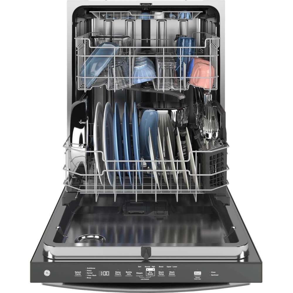 GE GDT650SYVFS 24 in. Top Control Built-in Tall Tub Dishwasher in Fingerprint Resistant Stainless with Dry Boost, 3rd Rack, and 47dBA