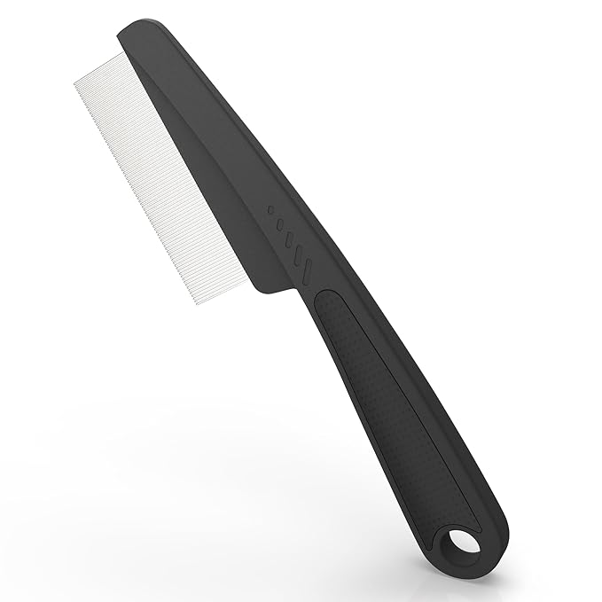 Dandruff Comb Stainless Steel Fine Tooth Dandruff Remover Scalp Comb Hair Comb for Kids and Adults(Black)