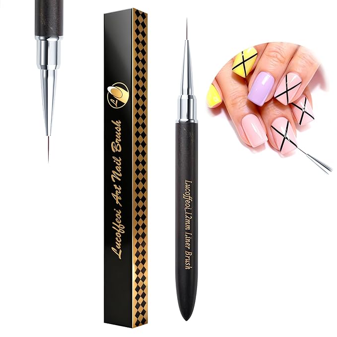 12mm Nail Liner Acrylic Brush for French Tips-Precision Striper Brush for Nail Art