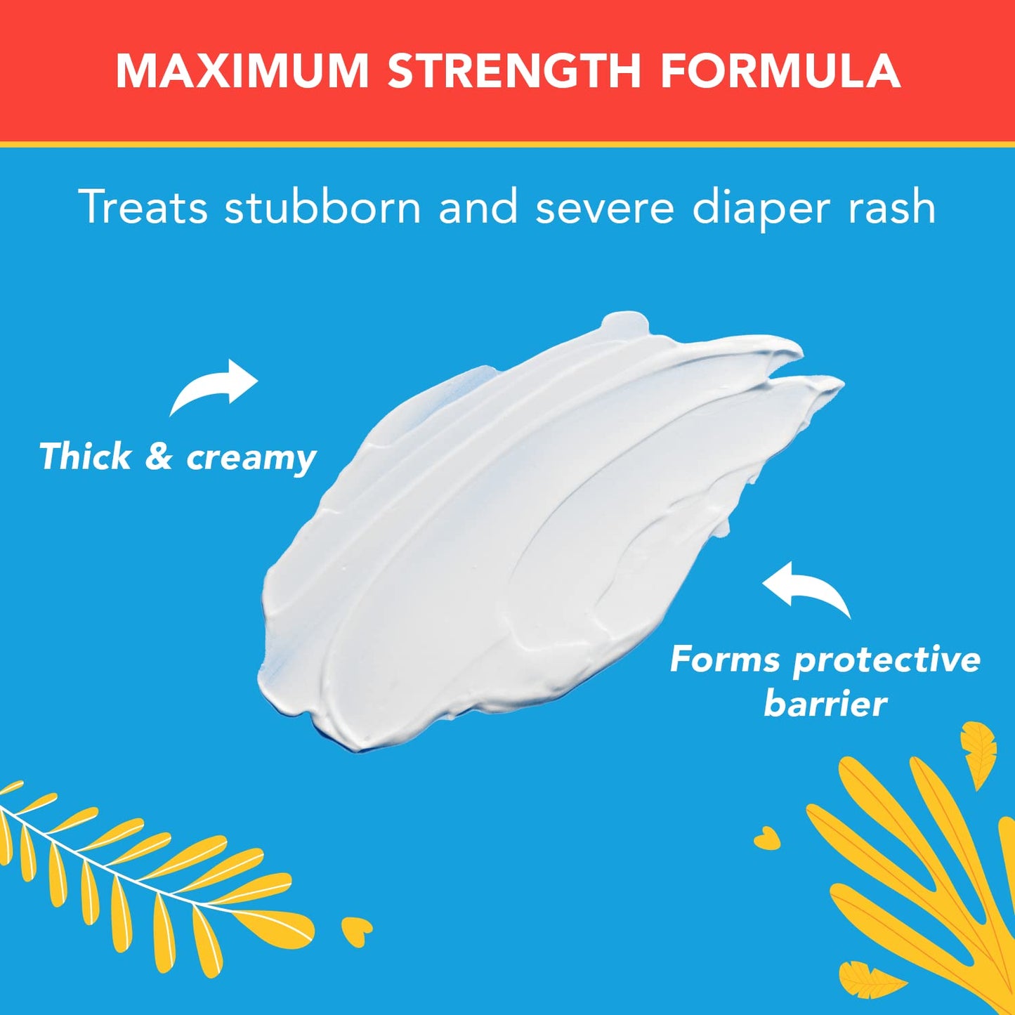 Triple Paste 3X Max Diaper Rash Ointment for Baby, Maximum Strength with 40% Zinc Oxide Ointment for Serious Diaper Rash, 6 oz Tube