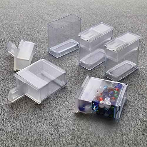 The Beadsmith Clear Plastic Boxes - Rectangle with a Flip Top Cap - 7/16¡± x 1¡± x 1-1/4¡± - Use for Beads, Bath Salts, Wedding & Party Favors, Home or Office Storage - Bag of 100