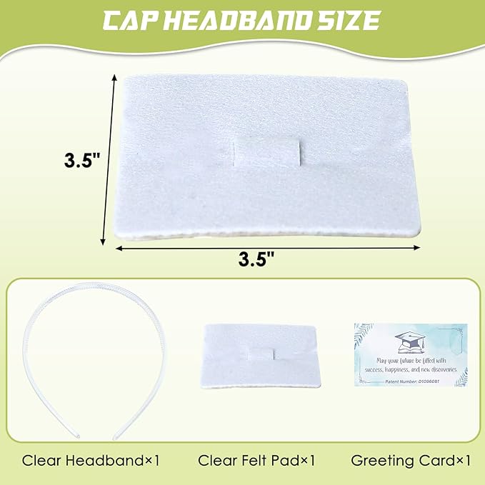 2026 Graduation Cap Headband, Grad Cap Headband, Anti-fall Hair Band for Grad Hat, Hat Accessories for Graduates