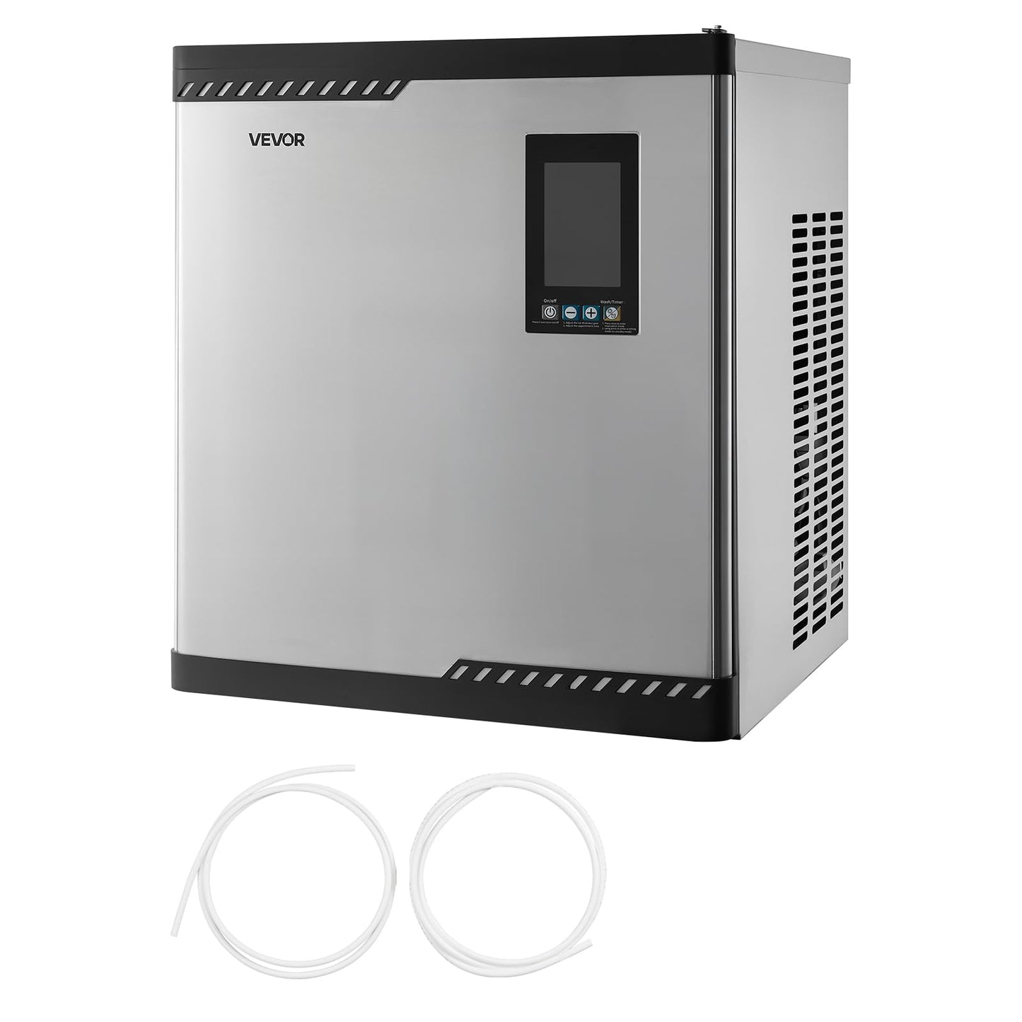 VEVOR Commercial Ice Maker Machine - Head, 300 Lbs/Day Stainless Steel Ice Machine with Scheduled Ice-Making, Self-Cleaning, Adjustable Thickness, Ideal for Restaurant Bar Cafe Hotel - Head Only