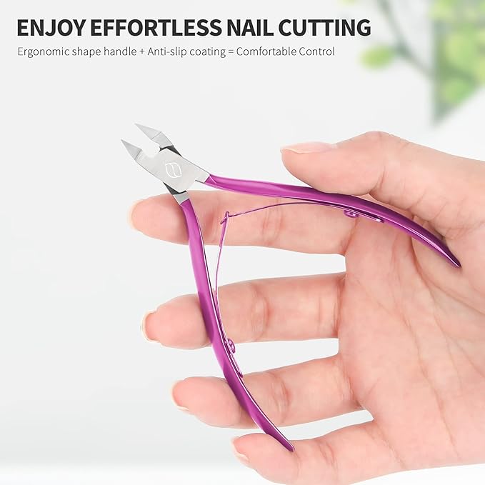 FERYES Toenail Clipper Straight Blade for Ingrown and Thick Nails - Stainless Steel and Sharp Pointed Tip Ingrown Nail Clipper – Wide Jaw Toe Nail Cutter Ingrown Tool