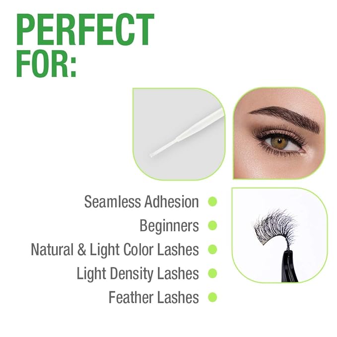 DUO Brush-On Clear Lash Glue –Waterproof Strip Lash Adhesive with Vitamins A, C & E, Long Lasting Eyelash Glue, 0.18 oz, 1 Pack