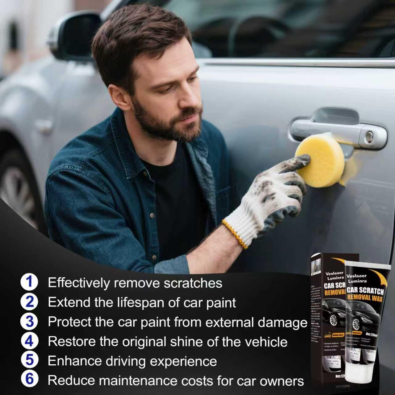 2026 New Upgraded Erase Car Scratch Remover for Deep Scratches, Car Paint Scratch Remover for Vehicles, Car Scratch Repair Kit (1)