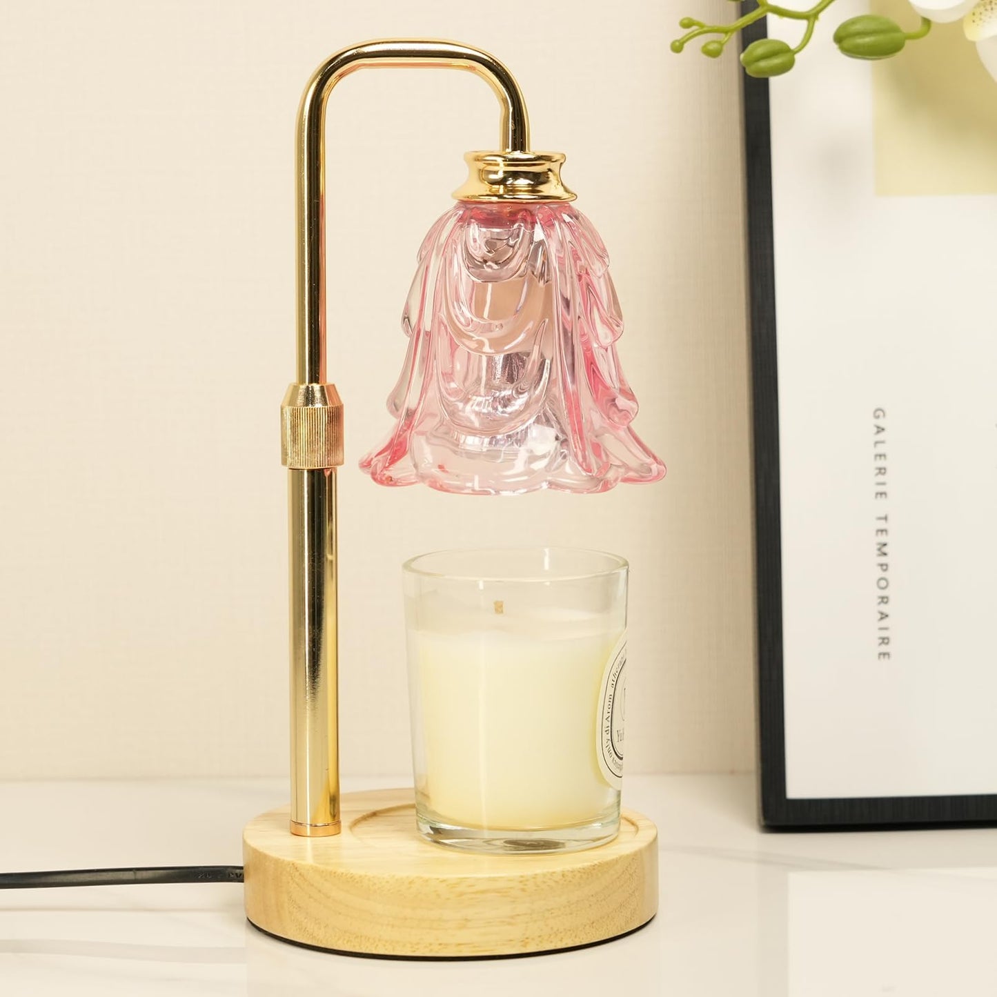 SupBri Candle Warmer Lamp with Timer, Adjustable Height and Dimmable, Birthday Christmas Gifts for Women, Mothers Day Gifts for Mom, Unique House Warming Gifts New Home Decor(Pink)