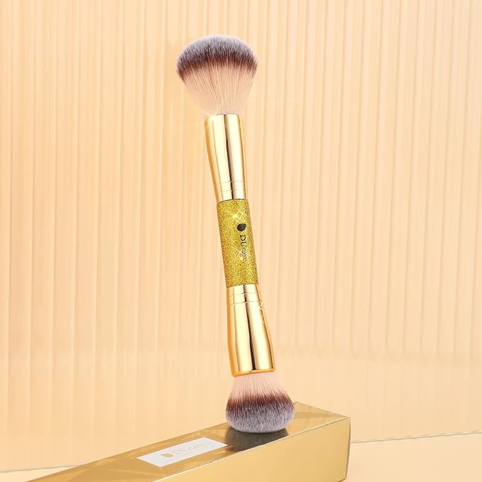 DUcare Dual-Ended Cream + Powder Brush, Two-in-One Foundation Makeup Brush For Creating A Gorgeous, Airbrushed-looking Complexion, Vegan & Cruelty-free