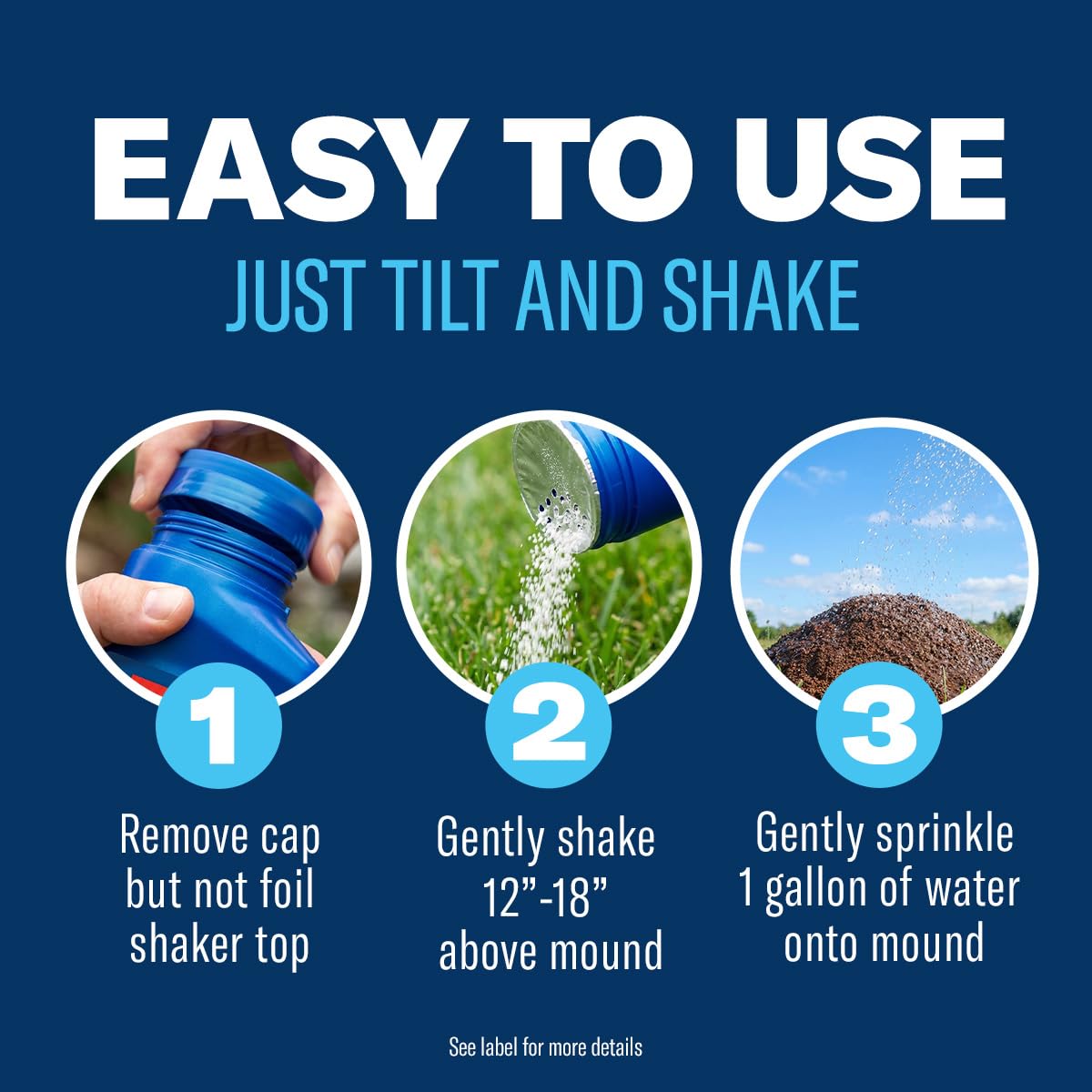 BioAdvanced Fire Ant Killer Dust - Kills the Queen - Destroys Up to 195 Mounds - Outdoor Ant Powder Killer - 1.5 lb Bottle