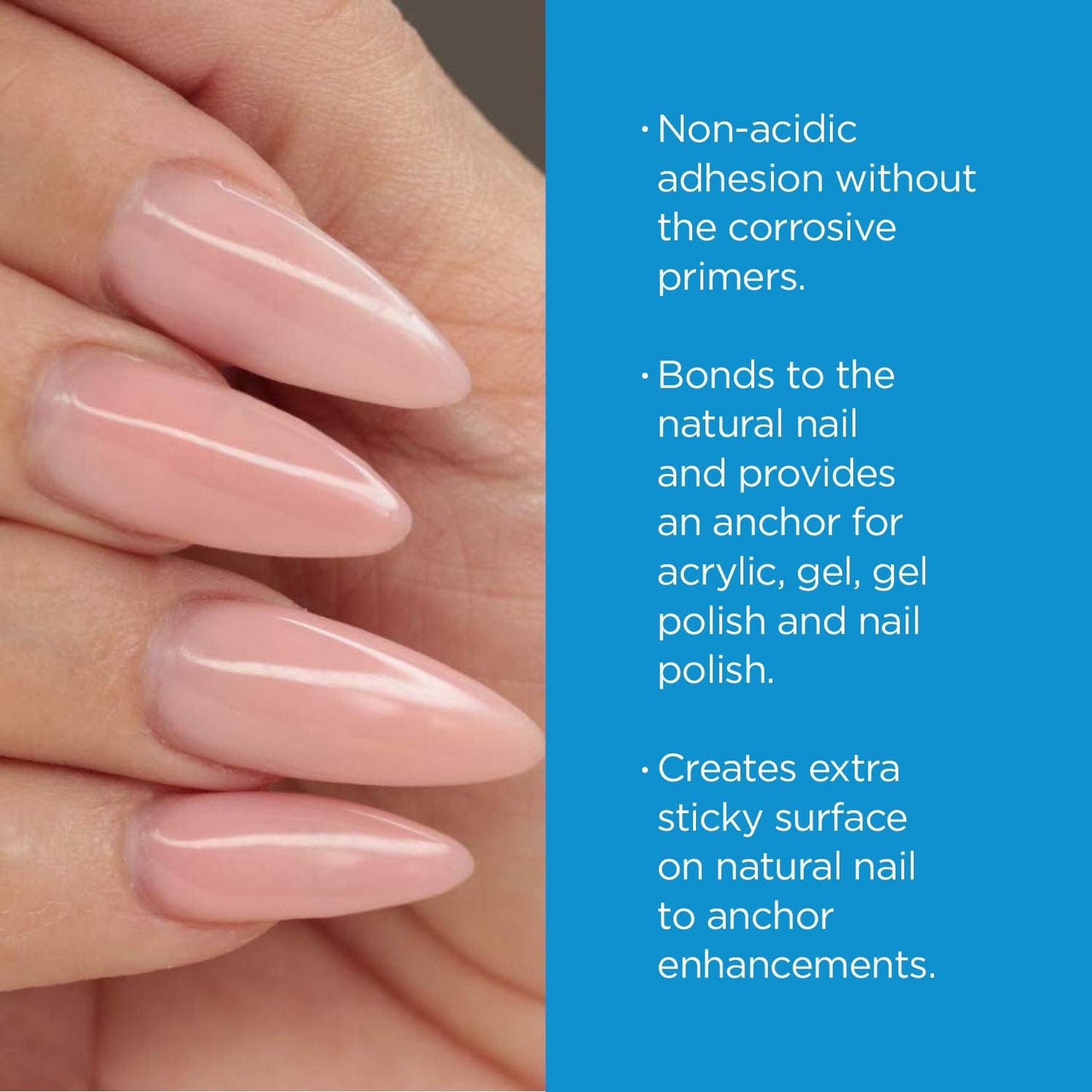 Young Nails Protein Bond - Non-Acidic Nail Primer, Enhanced Adhesion for Gel Polish & Acrylic, Nail Dehydrator, PH Bonder for Gel Nails, 0.5 oz