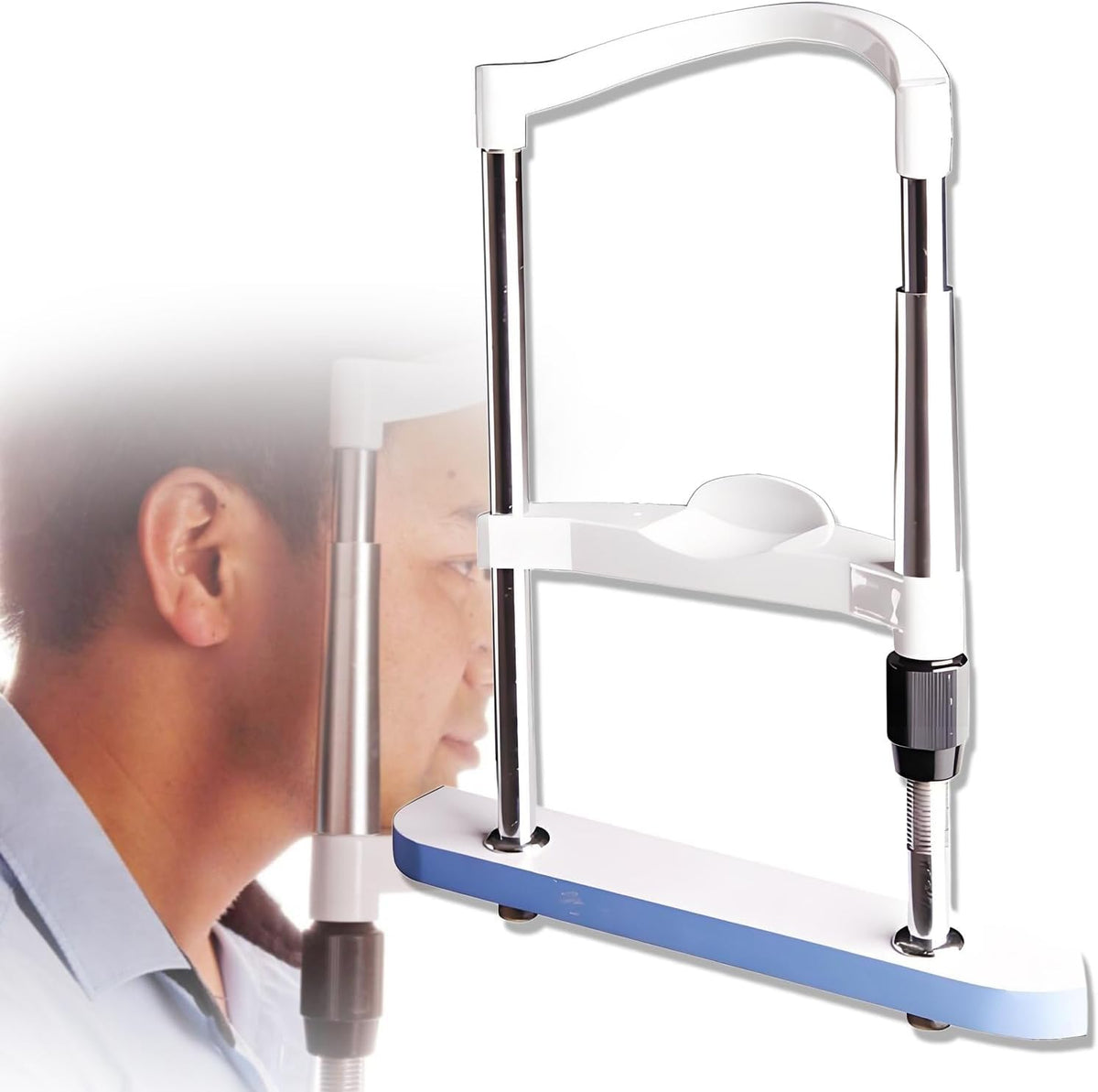 Optometry Lifting Chin Bracket, Adjustable Optical Instrument Chin Rest, Curved Ergonomic Vision Training Forehead Support, Optometry Equipment Accessories, For Auto Refractometer