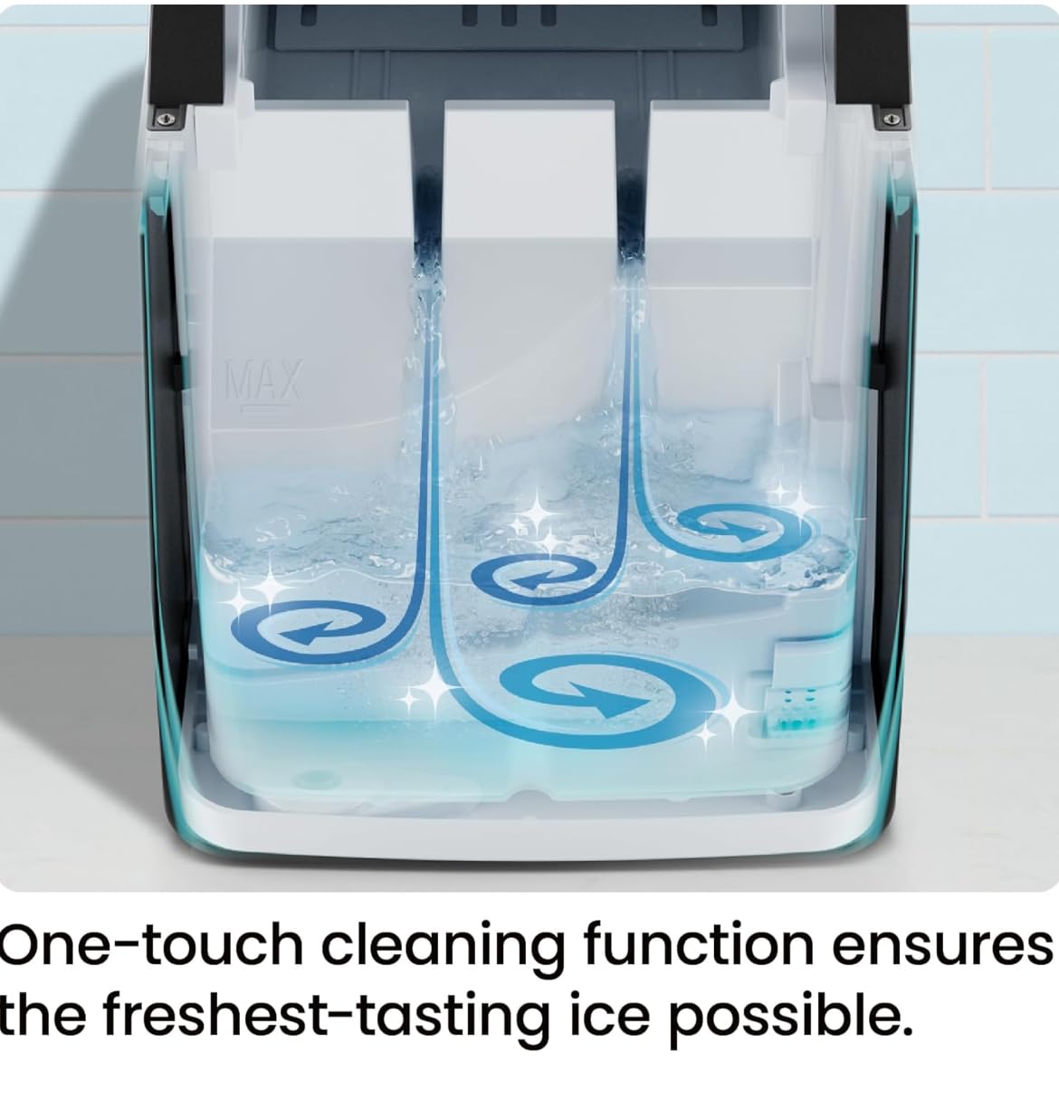 ICEMAN Dual-Size Ice Maker Countertop - Portable Ice Machine, Large and Small Ice Machine Maker with Self Cleaning, 9 Cubes in 7 Mins, 22lbs/24hrs, for Home, Kitchen, Office, Party, Ice Scoop Included