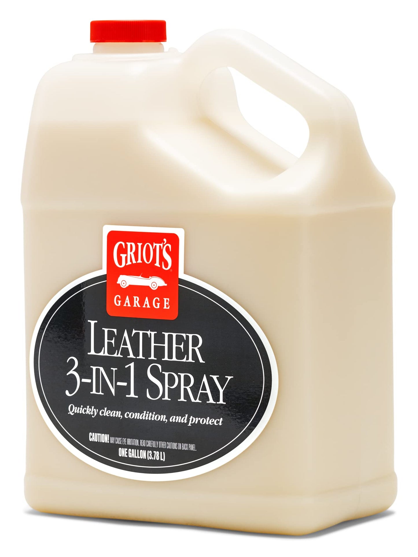 Griot's Garage Leather 3-in-1 Spray, Cleaner and Conditioner for Leather and Vinyl, Car Seats and Vehicle Interior, Truck, RV, Boats, and Home, 10964, 1 Gallon