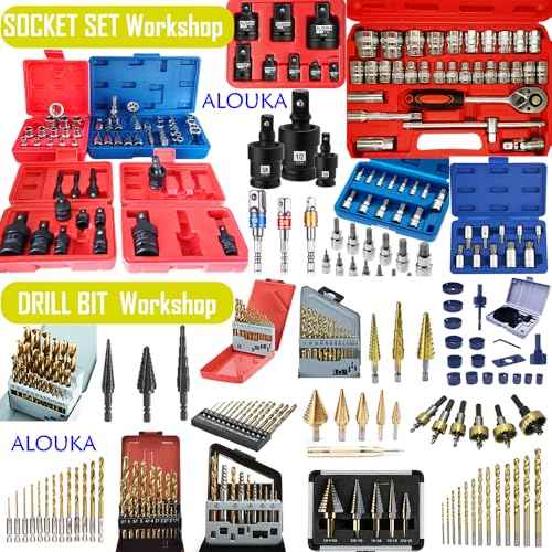 10 Pieces Impact Swivel Socket Set, Cr-Mo Steel, 1/4 and 1/2 to 3/8 Impact Adapter and Reducer Set, Universal Joint Socket Set and 1/4" 3/8" 1/2" Cr-V Steel Drill Adapter