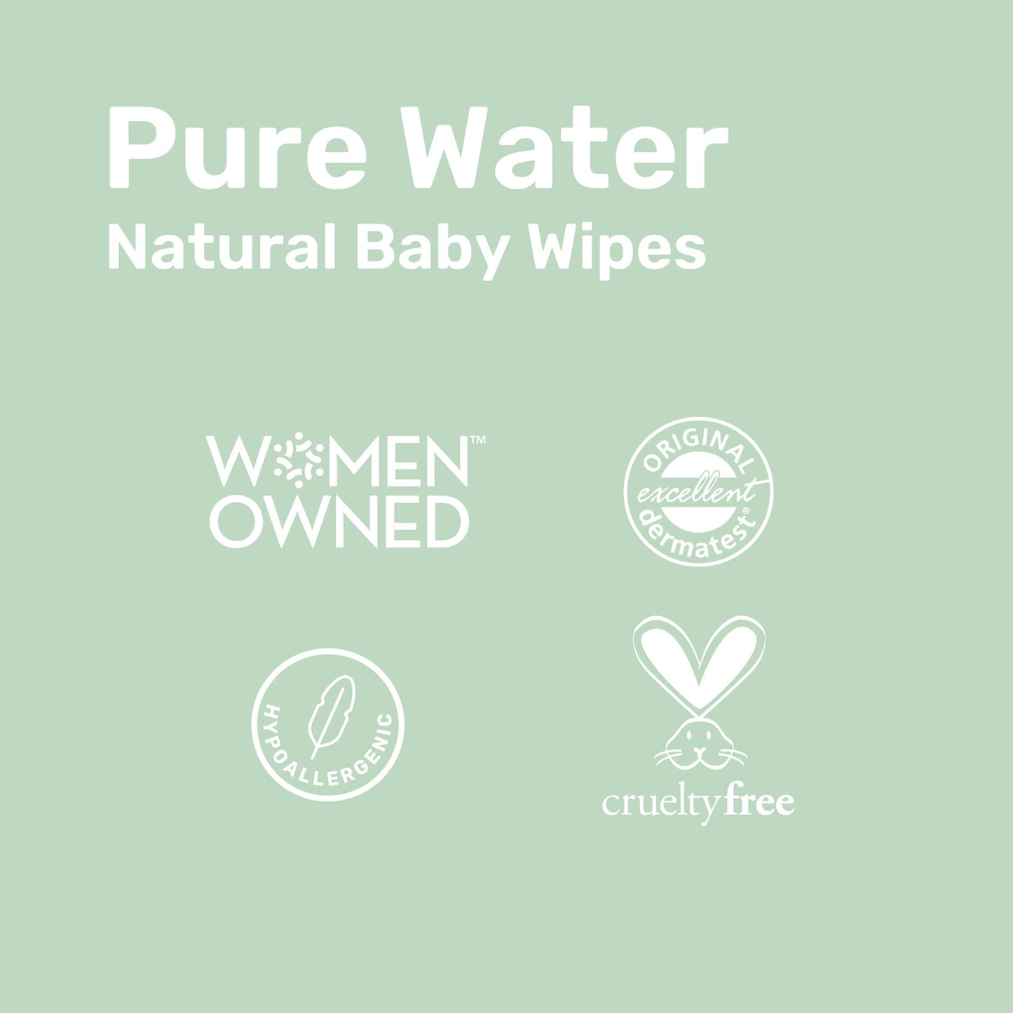 Parasol Clean+Pure Natural Baby Wipes, 99.9% Reverse-Osmosis Water, pH Balanced, Hypoallergenic Wipes, Plant Based, Alcohol-Free and Perfect for Sensitive Skin, 600 Count (10 Packs of 60)