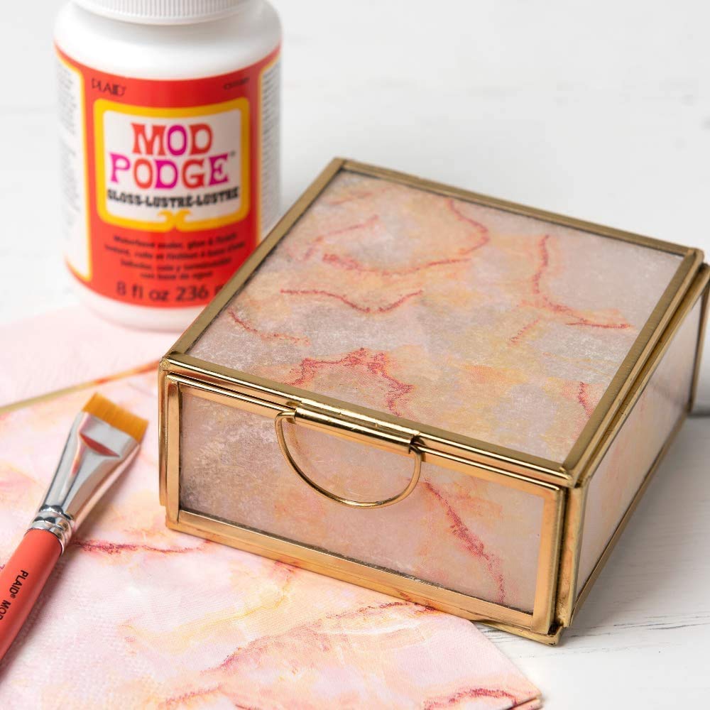 Mod Podge Complete Decoupage Kit-Two 16oz Bottles Waterbase Sealer/Glue (Matte Gloss Finish) with 4-pk Foam Brush Set, Clear