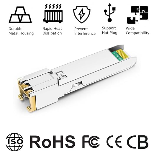 OPSTRAN 1000BASE-T SFP RJ45 Copper Transceiver Module Compatible with Arista SFP-1G-T 100m Cat5e/6 10 Pack