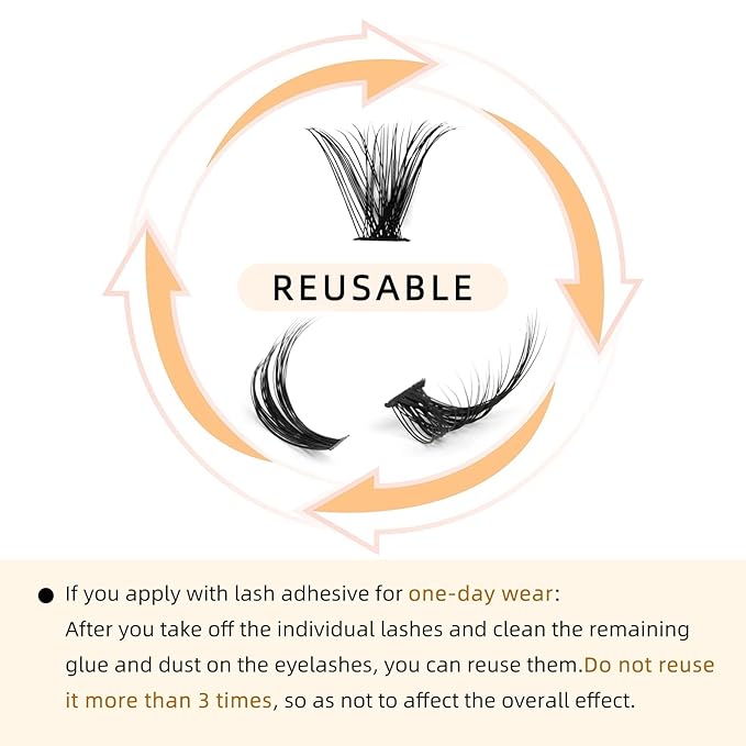 QUEWEL Cluster Lashes 240Pcs Individual Lashes 30D+40D C Curl Mix8-14mm Lash Extensions Clusters Lashes Soft&Natural False Eyelashes Individual DIY Eyelash Extension at Home(30D+40D C MIX8-14)