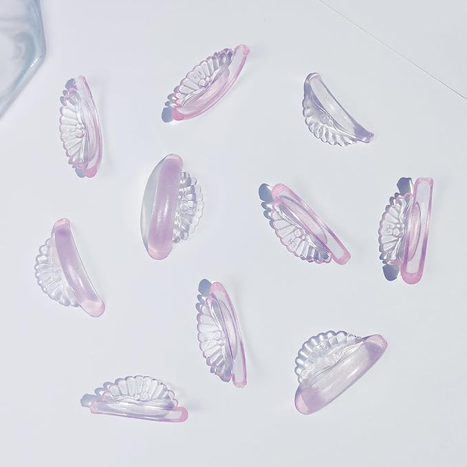 Libeauty Lash Lift Pads 10 Pcs/5 Sizes New Shell Shape Lash Lift Rods Reusable Silicon Lash Lift Shields DIY Use at Home or Salon Eyelash Lift Tools