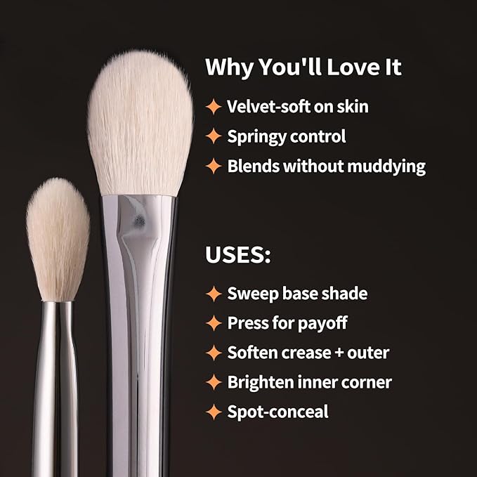 Eyeshadow Brush, Eye Makeup Brush Even Eyeshadow Applicators Soft Natural Hair Bristles for Flawless Smudge, Multi-task for spot conealing & highlighting (194 Multi-Eye)