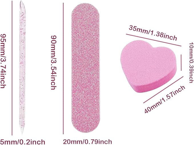 30 Sets Nail Kits 3-Piece, Nail Files 240 Grit, Nail Buffer Block 100/180 Grit, Crystal Stick, Individually Packaged Nail Tool Kit Suitable for Fingernails, Toenails & Press on Nail