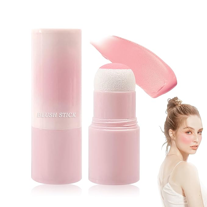 Blush Stick for Cheeks,Face Matte Contour Blush Makeup,Buildable Shimmer Facial Cheek Blusher Shades,Blendable Cosmetic Makeup 02
