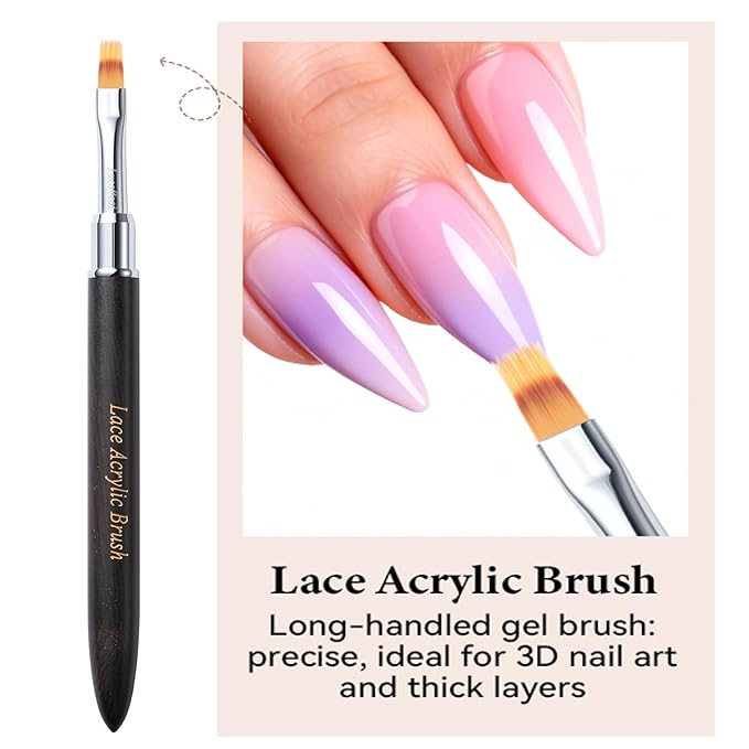Lace Acrylic Nail Brush-Ultra Fine Detail Tool for Professional Lace & Net Designs