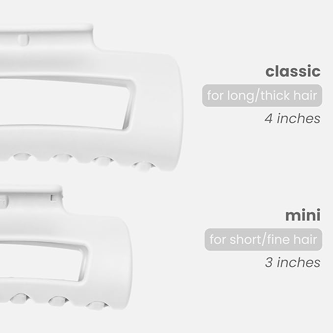 The Original Mello Hair Claw Clip Squishy Claw Clip Made in Korea Patent Pending 30021976 (White, Medium)