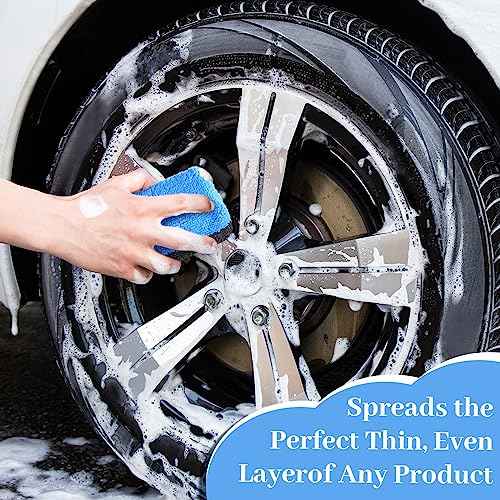 Mudder 24 Pcs 3.5 x 1.5 x 1.5 Inch Car Wax Applicator Pad Rectangular Microfiber Applicator Pads Sponge Ceramic Coating Applicator Car Foam Cleaning for Wax Applying Sealants Detailing Polishing