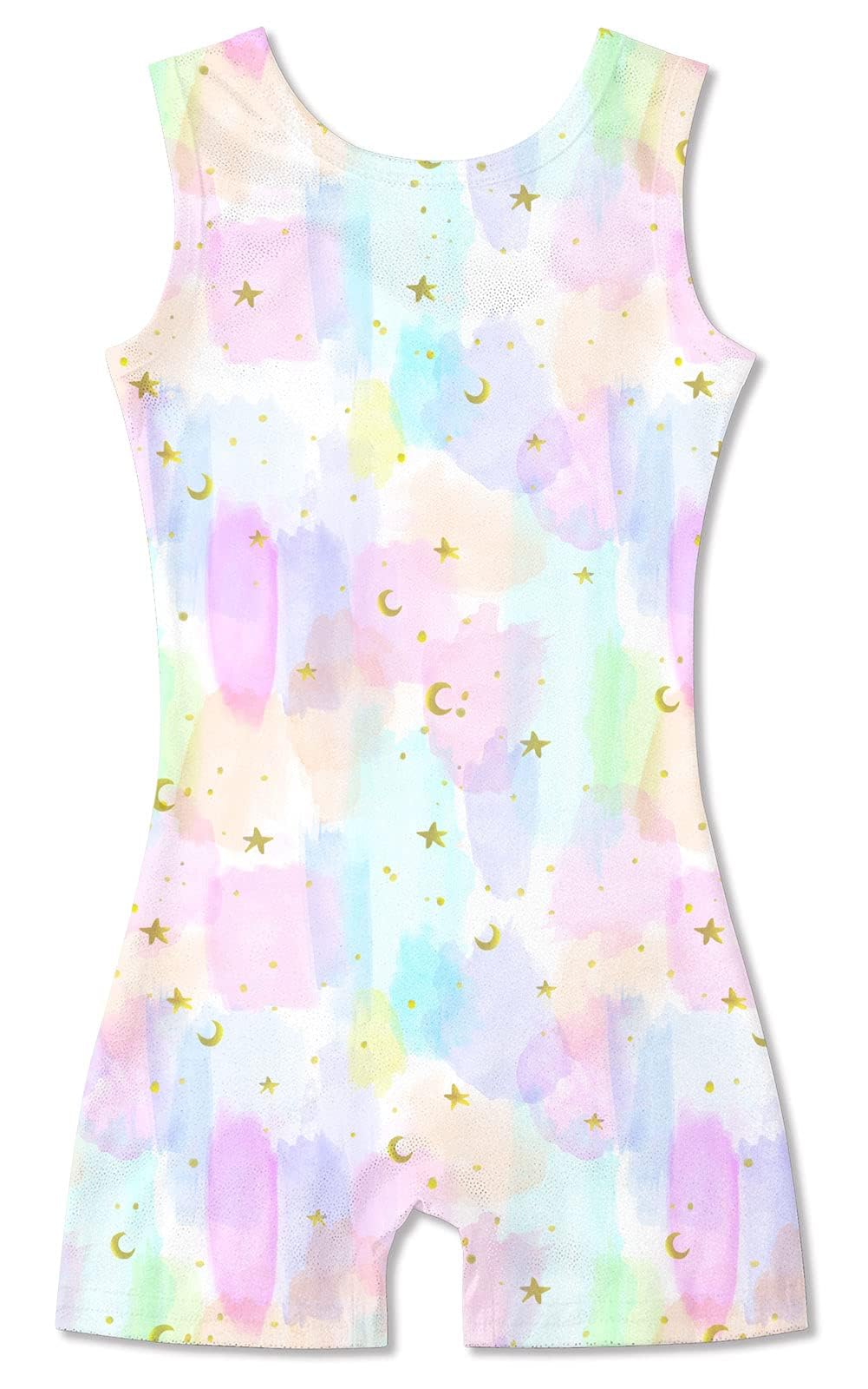 Idgreatim Toddler Gymnastic Leotards Girls Pink Star Gymnastics Outfit Sparkly Biketard Unitards 2-3T