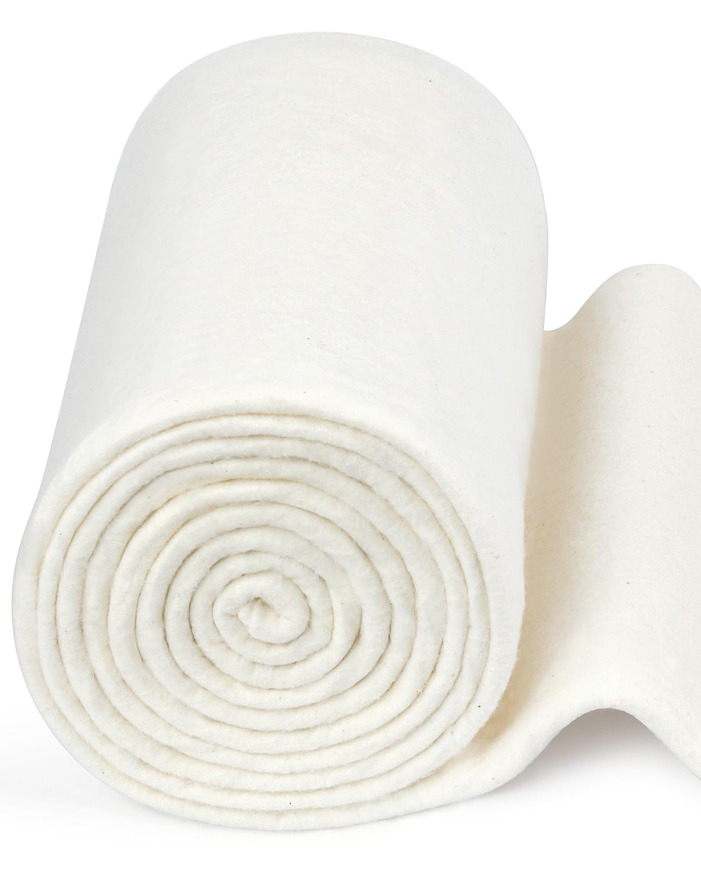 FIVEIZERO 100% Natural Cotton Quilt Batting–47Inchesx4Yards Large Lightweight Batting Fabric,Quilting Batting by The Yard for Sewing,Crafts,Potholders,Backing,Wadding,Twin & King Size Quilt Projects