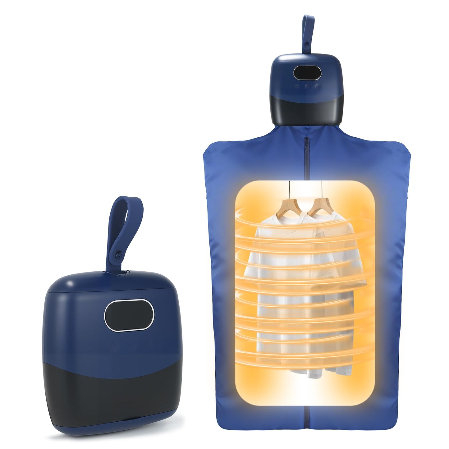 Portable Mini Clothes Dryer, Compact Foldable Electric Drying Machine with Adjustable Timer, Quiet Fast-Drying Design for Home, Apartment, RV, Travel & Dorms