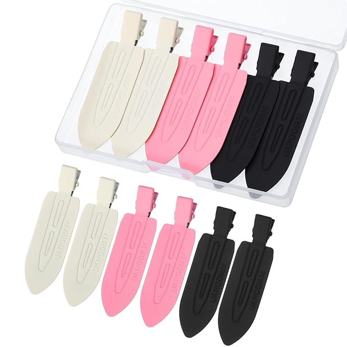 obeoby 12 Pcs No Bend No Crease Hair Clips, Hair Clips Barrettes for Styling for Woman Girl Makeup Accessories