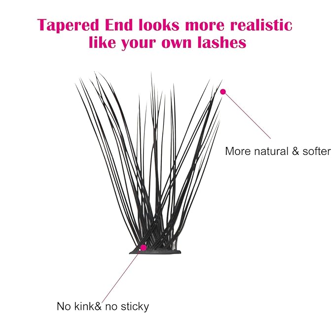 Lash Clusters Extensions 40D Individual Cluster Lashes Black Mink DIY Eyelash Extensions at Home Professional Makeup (40D-0.07-D, 11mm)