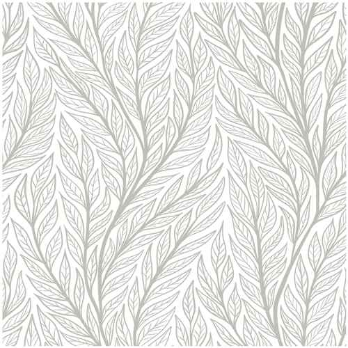 Leaf Peel and Stick Wallpaper Boho 17.3"x78.7" Plant Beige and White Wallpaper Removable Self Adhesive Wall Paper for Bedroom Beige Leaves Contact Paper for Cabinets Vinyl Film Roll