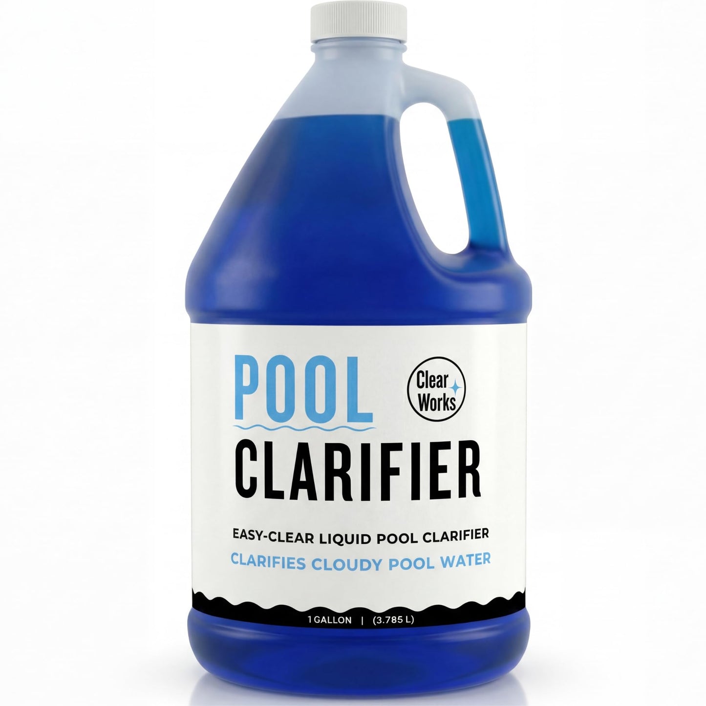 Pool Clarifier & Water Clarifier Liquid – 1 Gallon (128 fl oz) – Clears Cloudy Pool Water, Improves Filtration Capture, Chlorine & Saltwater Compatible Pool Chemicals for Above Ground & Inground Pools