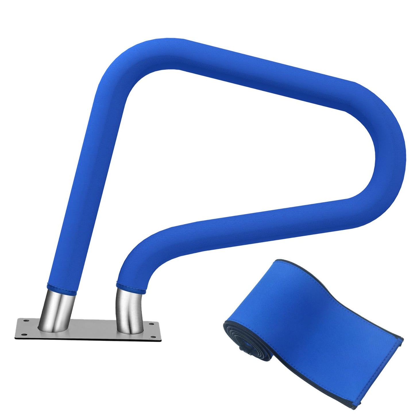 KETNET Pool Handrail Covers with Zippers for Inground Swimming Pools Hand Rail Cover, 4-10 ft Non Slip Cool Touch Heat Resistant, Blue, Anti-Slip Swim Pool Railing Ladder Handle Grip 6 Feet 1 Pack