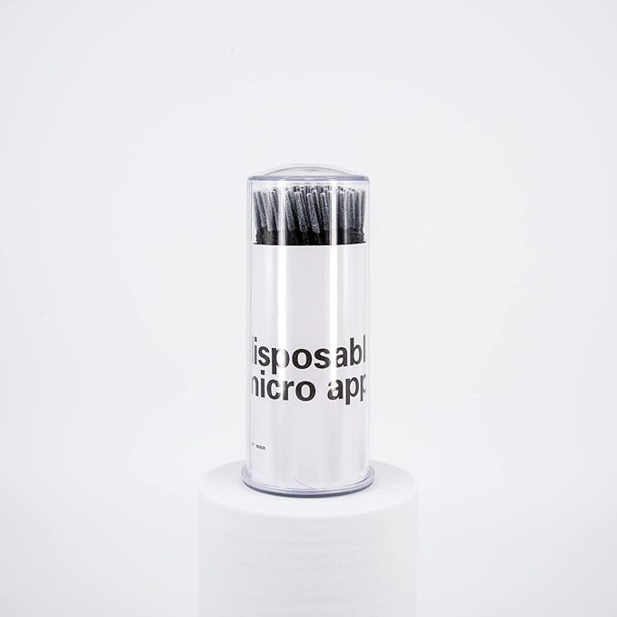 i-Laesh 400pcs Disposble Micro Applicators Brushes for Eyelash Extension Cotton Swabs Makeup Oral and Personal Care Mini Grafted Bottled Remove Glue - Black (Bottled - Pro Grip)